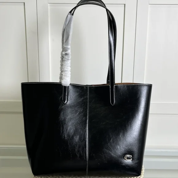 ★COACH★Norte Tote 32★Black★ COACH North 32 Black Leather Tote Bag